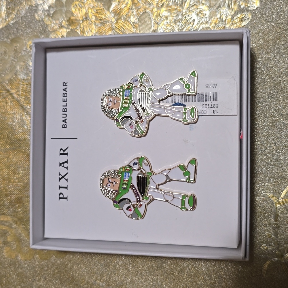 Disney Pixar x Baublebar Buzz Lightyear Rhinestone Encrusted Earrings. O…